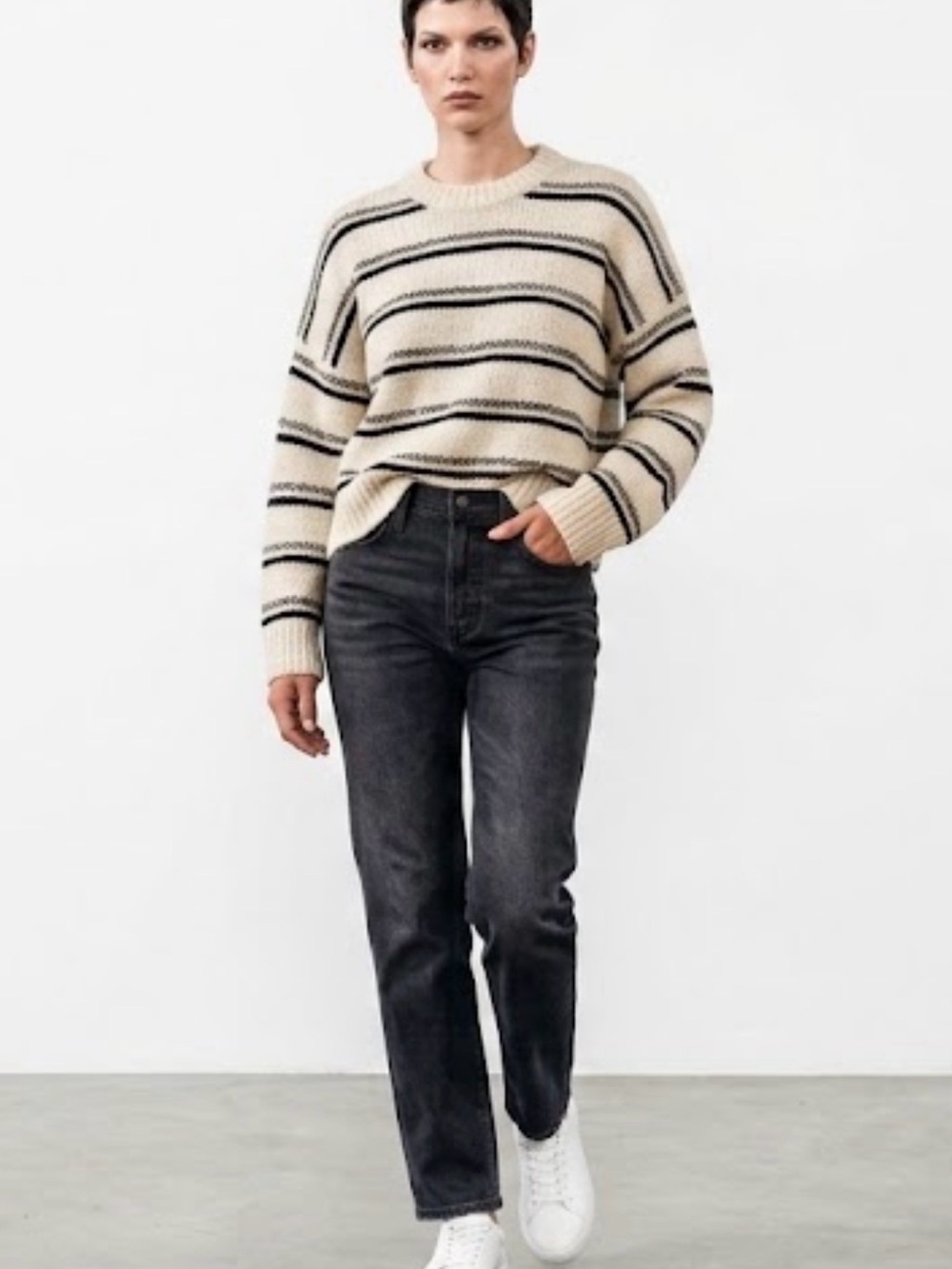 Madewell Washed Black Straight Leg Jeans